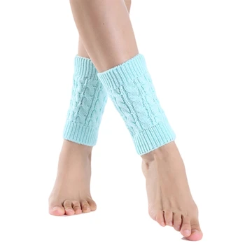 667E 1 çift Çizmeler Çorap Kış Tığ Örgülü Örme bot paçaları sıkı bacak ısıtıcıları kısa Toppers Çorapları Kadınlar Kızlar için