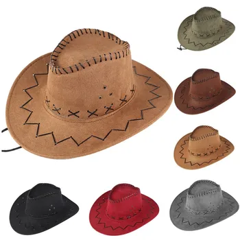 Batı kovboy şapkası Erkekler İçin Düz Renk Moğol Kapaklar Kadın güneş şapkaları Moda Otlak Güneşlik Kadın beyzbol şapkası кепка мужская