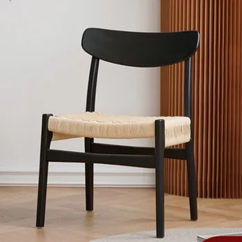 Ev Rahatlatıcı Ahşap yemek sandalyeleri Rattan Modern Manikür Salonu dış mekan yemek sandalyeleri Berber Şezlong Tasarım Ev Mobilyaları AB50CY