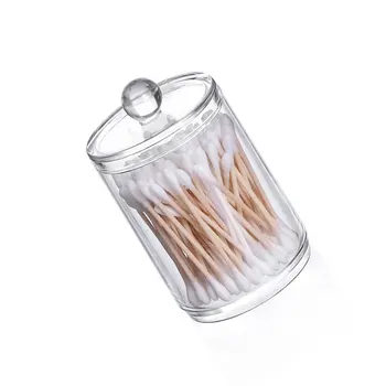 Pamuklu çubuk Organizatör Kapaklı Kutu Mini Toz Geçirmez saklama kutusu Pamuk Pedleri Sünger Güzellik Saç Bağları