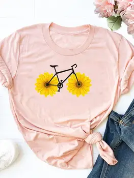 Kadınlar Sevimli Kadın Yaz T Giyim Baskı Grafik Tee Kısa Kollu 90s Tatlı Tarzı Çiçek Rahat T-Shirt Elbise