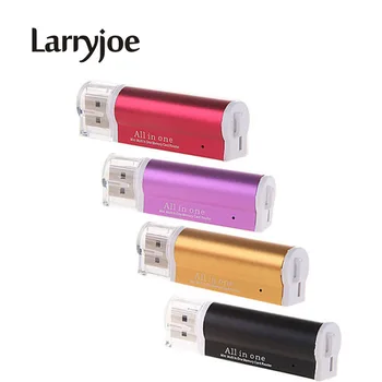 Larryjoe Yüksek Kalite USB 2.0 Hepsi 1 Çoklu Hafıza kart okuyucu için T-Flash MMC TF M2 Memory Stick Renk Rastgele Göndermek