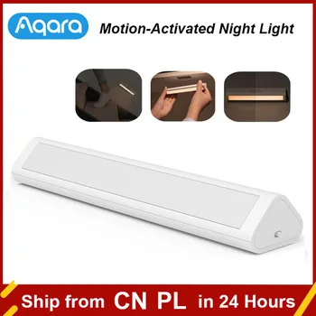 Aqara İndüksiyon LED gece Lambası Sihirli Tasarım 2 Seviye Parlaklık İnsan Vücudu Sensörü 8 Ay Bekleme Süresi yatak odası dolabı