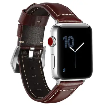 Correa için uyumlu Apple Watch 4 5 Bant 40mm 44mm deri kayışlar iwatch bantları için watchband Serisi 5 4 3 2 kayış 38 42mm