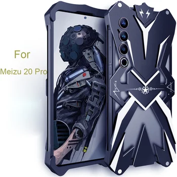 Lüks Alüminyum Metal Zırh Telefon kılıfı Meizu 20 Pro İçin Benzersiz Serin Tasarım Metal Kapak Funda Meizu 20 Kılıf