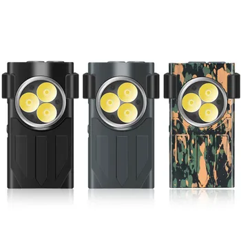 Mini UV LED Anahtarlık El Feneri Taşınabilir USB C şarj edilebilir çalışma lambası 2000 lümen Meşale Klip kamp feneri