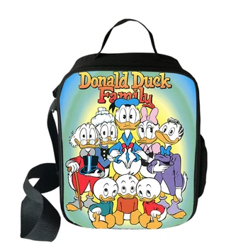 Disney Donald Ördek Öğle Yemeği Çantaları Öğrenci Gıda Çantası Piknik Seyahat Kahvaltı Kutusu Okul Çocuk Taşınabilir Yalıtımlı Öğle Yemeği Çantası