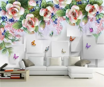 beibehang Özel duvar kağıdı 3D stereo çiçek duvar oturma odası yatak odası TV arka plan duvar dekoratif boyama 3d duvar kağıdı duvar resimleri
