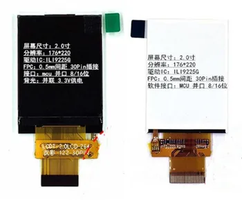 2.0 inç 30PIN TFT LCD Renkli Ekran ILI9225G Sürücü IC 8 / 16Bit Paralel Arabirim 176 (RGB)*220
