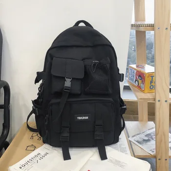 Çoklu Cep Sırt Çantası Erkekler Tuval Ekle Toka tasarımcı çantası Genç Laptop Sırt Çantaları Öğrenci Koleji Okul Çantaları Kadınlar İçin
