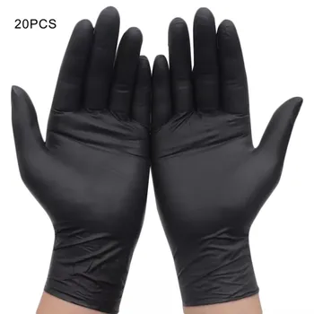 20 adet Tek Kullanımlık Lateks Eldiven Ücretsiz Tozsuz Muayene Eldivenleri Dövme Yüksek Elastik koruyucu eldivenler guantes nitrilo