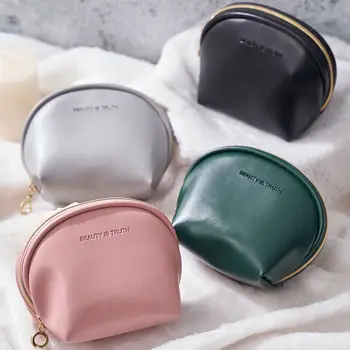 Bayan Kozmetik Çantası Küçük Taşınabilir Ruj Koruyucu Kılıf Mini Çanta Kulaklık Çeşitli Eşyalar Ruj saklama çantası PU Deri Küçük Çanta
