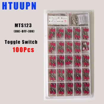 100 adet kırmızı mini 3pin kendini sıfırlama geçiş anahtarı mts123(on)-off-(on) Anlık Ucuz Fiyat