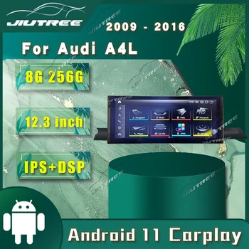 Dokunmatik IPS Ekran Audi A4L 2009-2016 Yükseltme Araba Radyo Android11 Otomatik Multimedya Oynatıcı 2din Kablosuz Carplay Qualcomm Sistemi