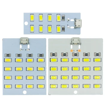 5730 Smd 5V 430mA ~ 470mA beyaz mikro Usb 5730 LED aydınlatma paneli USB mobil ışık acil gece lambası
