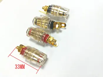 50 ADET bakır mini Bağlama Sonrası Hoparlör Amplifikatör için 4MM Muz Fiş konnektörleri Yeni