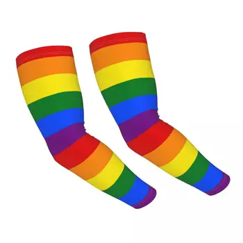 Eşcinsel Gurur LGBT Gökkuşağı Bayrağı Kol Kollu İsıtıcı Erkekler Kadınlar LGBTQ Lezbiyen UV Güneş Koruma Dövme Cover Up Spor Koşu
