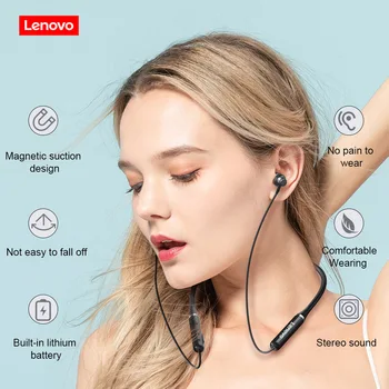 Lenovo HE05 / XE05 Kablosuz Kulaklık Bluetooth 5.0 Kulak oyun kulaklığı IPX5 Su Geçirmez Spor Kulaklık Gürültü İptal Mic ile