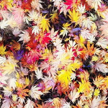 Pamuklu Kumaş Akçaağaç yaprakları ve düşen yapraklar sonbahar Dikiş Kumaş bebek Elbise Giyim Tekstil Doku Patchwork Maske başörtüsü