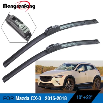 Mazda için CX-3 CX3 Araba ön cam sileceği Bıçakları Yumuşak Kauçuk Silecek Bıçak J Kanca Kolları 2015 2016 2017 2018