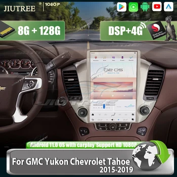 2 Din Android 11.0 8GB + 128GB Araba Radyo Multimedya Oynatıcı İçin GMC Yukon Chevrolet Tahoe 2015-2019 GPS Navigasyon Stereo Kafa Ünitesi