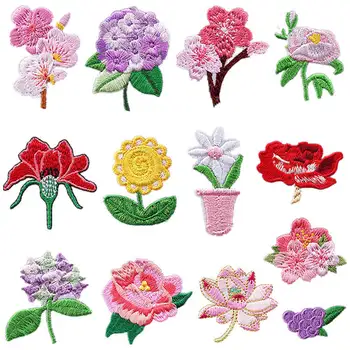 Mini Çiçekler Demir On Yamalar Dekoratif İşlemeli Yamalar Yama Aplike Dikmek için JeansClothing Şapka Ceket