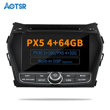 AOTSR Android 9.0 / 10.0 DSP Radyo Hyundai IX45 / Santa Fe 2013 + Araba GPS Navigasyon 2 Din Bluetooth Oyuncu Kafa Ünitesi