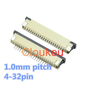 FPC FFC konektör soket 1.0 mm Çekmece tipi Alt kontak 4 p 5 p 6 p 7 p 8 p 10 p 12 p 14p16p18p20p22p24p26p28p30p32p34p35p36p37p40pin