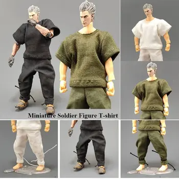 1/18 Hareketli Minyatür Asker Figürü T-shirt oyuncak bebek giysileri moda giyim İş Giysisi Pantolon 3.75 inç Erkek Yürüyüş rahat pantolon
