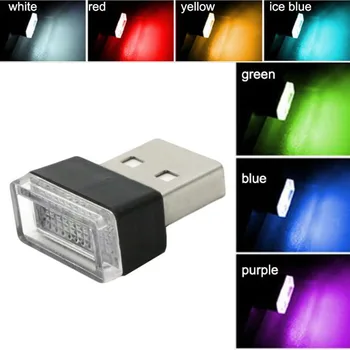 7 renk Mini USB led gece ışığı Modelleme Gece Lambası Araba ortam ışığı Neon İç ışık Araba Takı sahne parti a1