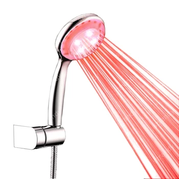 Tek kırmızı 3 renk LED el duşu,Avrupa pazarı için ROHS ve CE, Kendi kendine çalışan, kaliteli krom kaplama