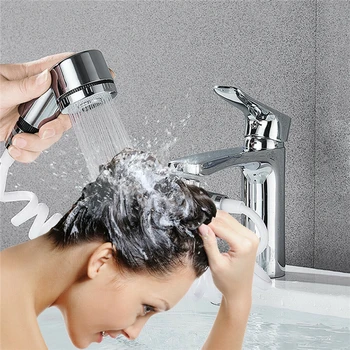 Banyo yıkama yüz havzası su dokunun dış duş başlığı esnek saç yıkama