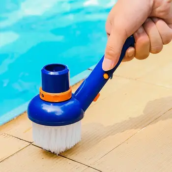 Taşınabilir kompakt plastik el fırça pratik yüzme havuzu alt fırça küvet için   