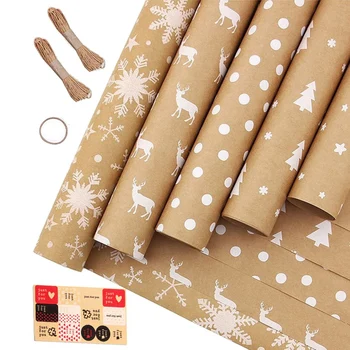 Ambalaj yaprak kağıt, Noel Doğum Günü Partisi İçin Ambalaj Kağıdı 5 Set hediye ambalaj kağıdı s, Mevcut Hediye Ambalaj Kağıdı