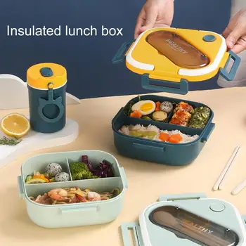 Bento Kutusu BPA Ücretsiz Kullanımlık Kaşık Çubuklarını 3 adet / takım Taşınabilir Yemek Takımı Büyük Kapasiteli Bölme yemek kabı Açık Piknik