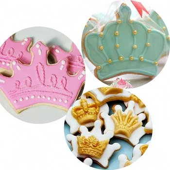 Prenses Taç Kalıp Paslanmaz Çelik Bisküvi kurabiye kesici Pişirme Kalıp Kral Kraliçe Parti Tatlı Kalıp Kek Pişirme Araçları