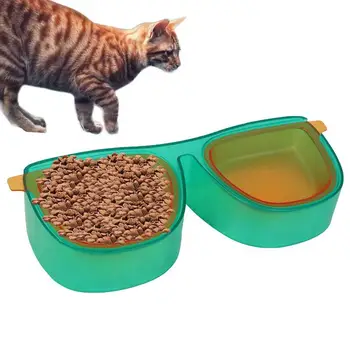 Kedi Çift Besleme Kaseleri Ayrılabilir Besleyiciler Kaymaz Tabaklar kedi maması Kapları Kediler Ve Köpekler İçin Yiyecek Ve su bardakları Evcil Hayvan Malzemeleri