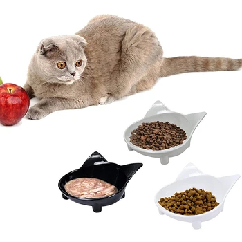 Kedi maması kasesi kaymaz Köpek Tabağı evcil hayvan maması kasesi Sığ Kedi su kasesi Geniş Kedi besleme kasesi Rahatlatmak Sakal Yorgunluk Pet Malzemeleri