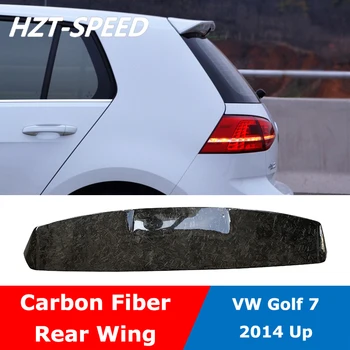 GOLF 7 ABT Stil Karbon karbon fiber malzeme Arka Çatı Kanat Spoiler VOLKSWAGEN Golf Gen 7th 2014 Up