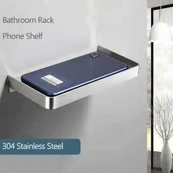 185X90mm Banyo telefon tutucu Duvara Monte Kalın Telefon Depolama Rafı Tuvalet Aksesuarı Ev Geliştirme