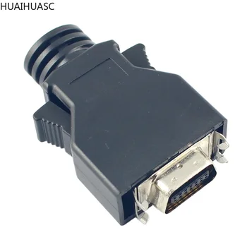1 adet SCSI 14 Pin MDR Erkek CN Lehim fiş konnektörü Kabuk Kiti kalkanı Kablo Montajı İçin