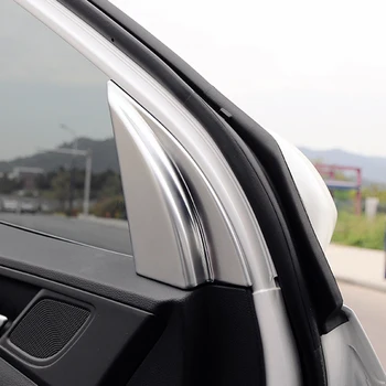 Hyundai Tucson 2015 2016 2017 2018 için ABS Mat Araba iç A-pillar Hoparlör boynuz halka Kapak Trim Araba Styling aksesuarları 2 adet