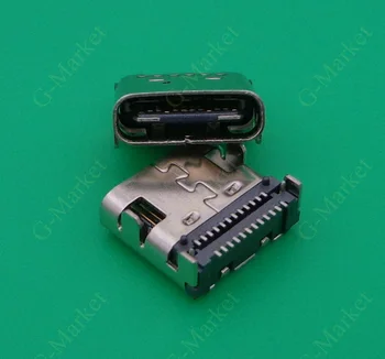 50 adet 24P USB 3.1 Tip-C Konnektör 24 Pin Priz Dik Açı Tipi C PCB SMT Çift Sıralı Sekme Dişi Soket