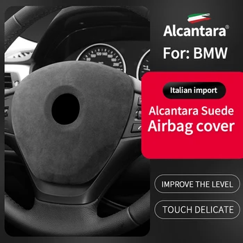 Alcantara Wrap BMW Süet direksiyon Tarzı Bir Hava Yastığı Kapağı Araba İç Aksesuarları
