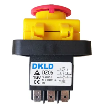 DKLD Elektromanyetik Anahtarları Acil Durdurma Buton Anahtarı tezgah matkabı DZ05 7 Pins 400 V IP55
