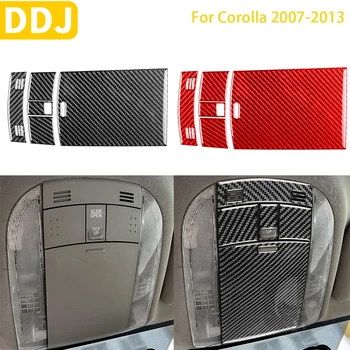 Toyota Corolla 2007 için 2008 2009 2010 2011 2012 2013 Aksesuarları Karbon Fiber İç ön okuma ışık paneli Trim Sticker