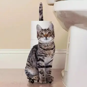 Tuvalet kağıt havlu tutacağı Kedi Şekli Banyo Doku Peçete Depolama Rafı Hediye Kedi Severler İçin tuvalet kağıdı tutucu WC Kağıt Standı