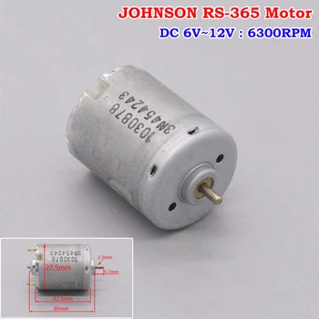 JOHNSON 1030878 Karbon Fırça Elektrik Motoru DC 6V 9V 12V 6300RPM Mikro RS-365 27MM Motor Yüksek Güç Motoru DIY Oyuncak Hobi