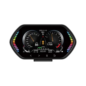 F12 Evrensel HUD HEAD-Up Ekran OBD2 GPS Hız Göstergesi Akıllı eğim Ölçer Araba Aksesuarları