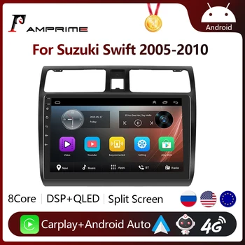 AMPrime AI Ses Carplay Radyo Suzuki Swift 2005 İçin 2006 2007 2008 2009 2010 Android Otomatik 4G Araba Multimedya GPS 2 Din Autoradio
